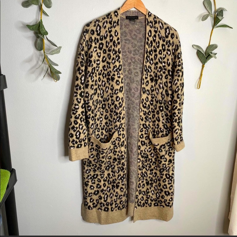 Sanctuary EUC leopard long cardigan